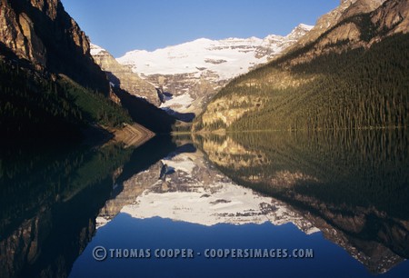 Lake Louise & Victoria Glacier reflection\nBanff National Park - Alberta, Canada