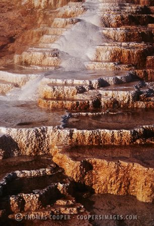 Travertine detail - Mammoth Hot Springs\nYellowstone National Park, Wyoming